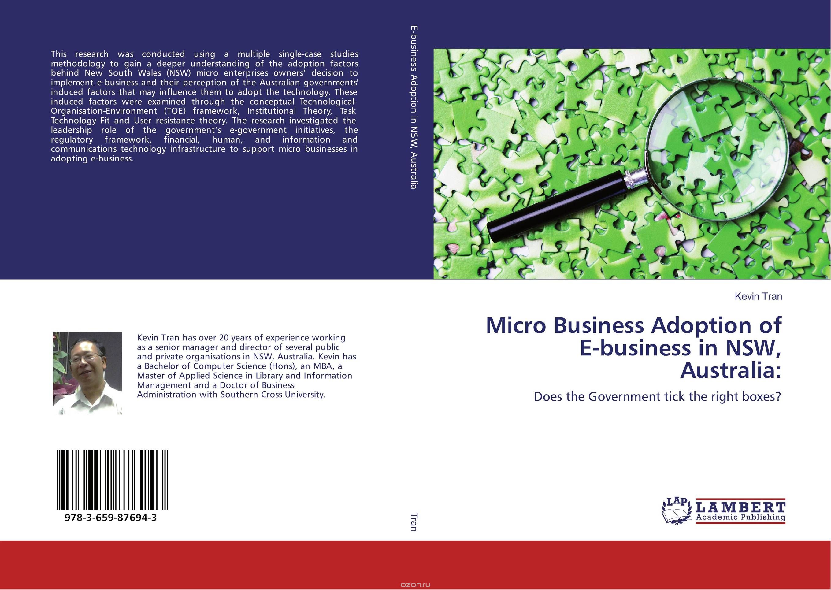Micro Business Adoption of E-business in NSW, Australia: