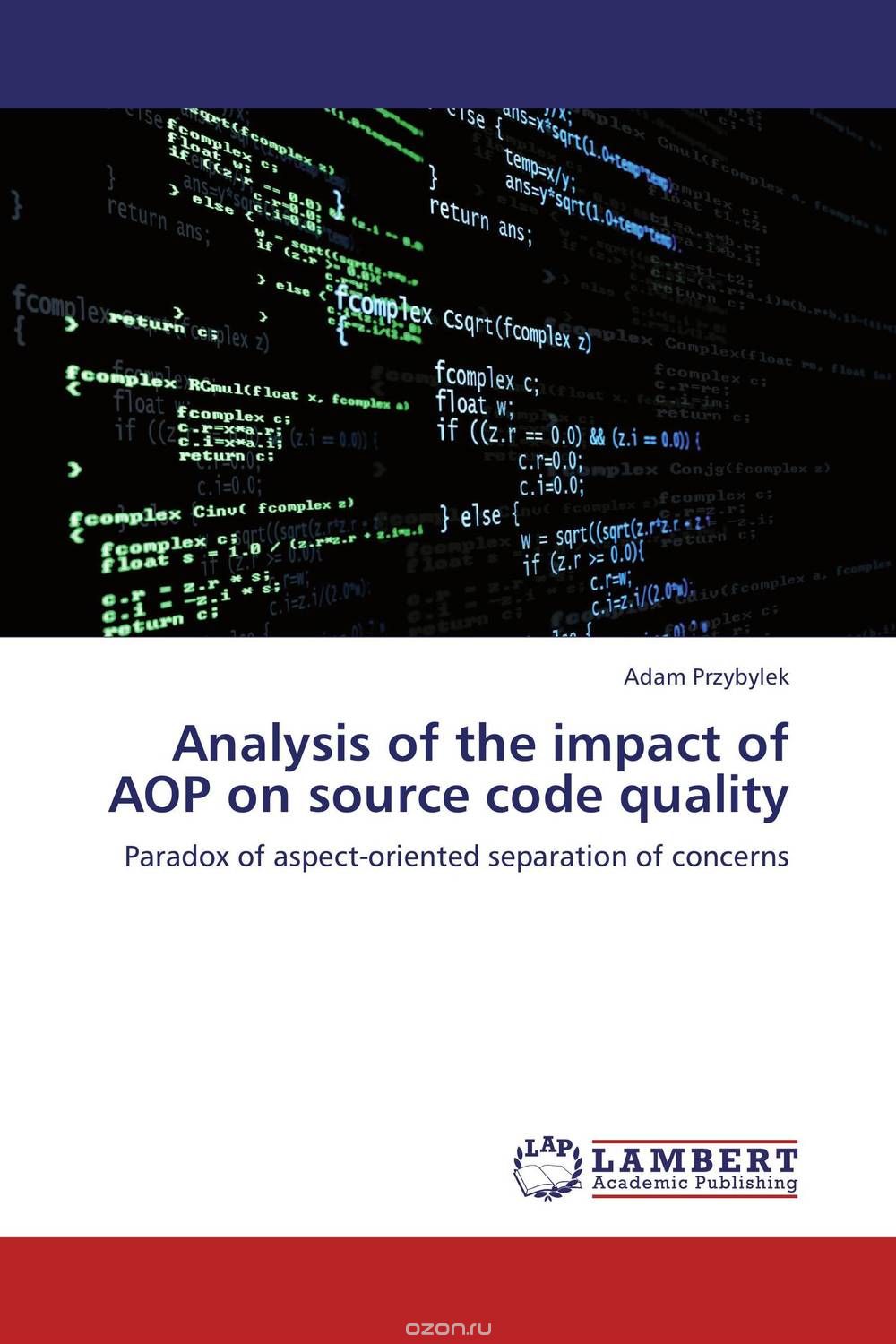 Скачать книгу "Analysis of the impact of AOP on source code quality"
